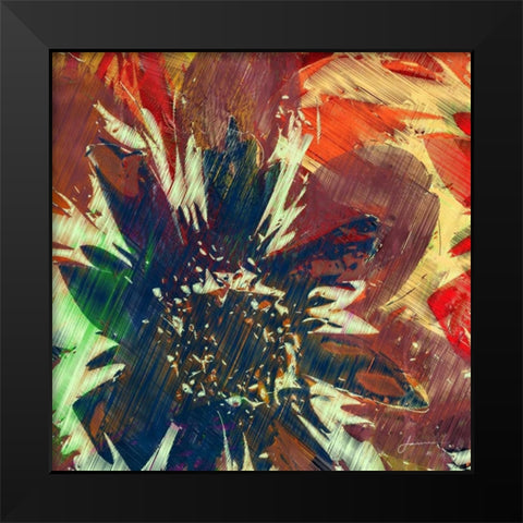 Floragraph V Black Modern Wood Framed Art Print by Burghardt, James