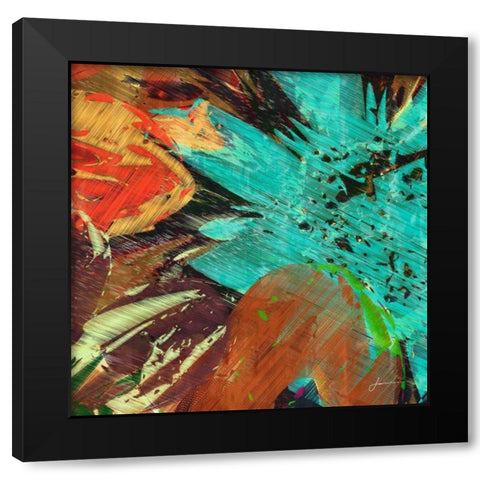 Floragraph VI Black Modern Wood Framed Art Print by Burghardt, James