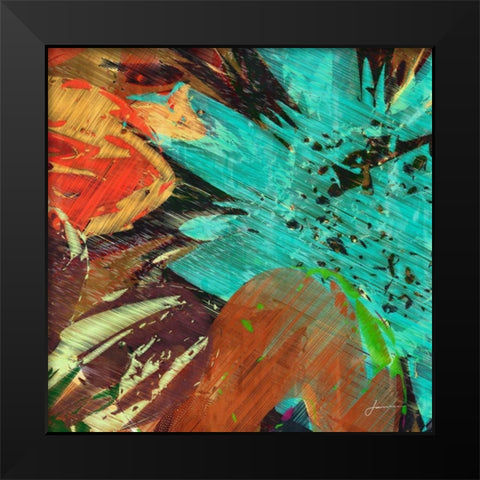 Floragraph VI Black Modern Wood Framed Art Print by Burghardt, James