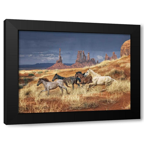 Monumental Run  Black Modern Wood Framed Art Print by Drost, David