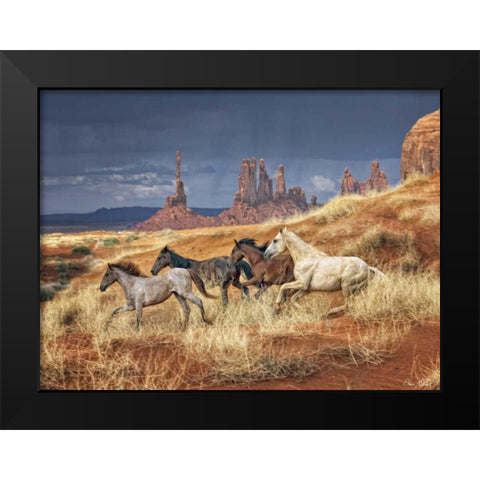 Monumental Run  Black Modern Wood Framed Art Print by Drost, David