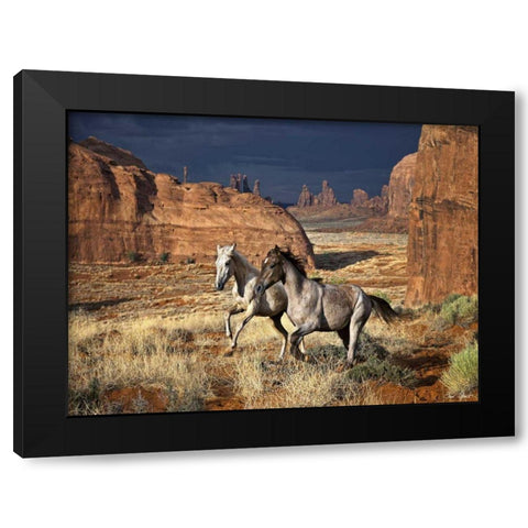 Best Friends Black Modern Wood Framed Art Print by Drost, David