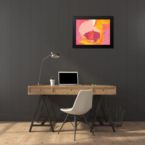 Cabbage Rose VI Black Modern Wood Framed Art Print by Roth, Carolyn