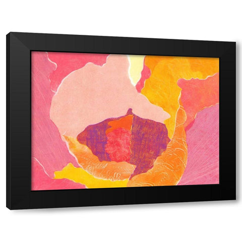 Cabbage Rose VI Black Modern Wood Framed Art Print with Double Matting by Roth, Carolyn