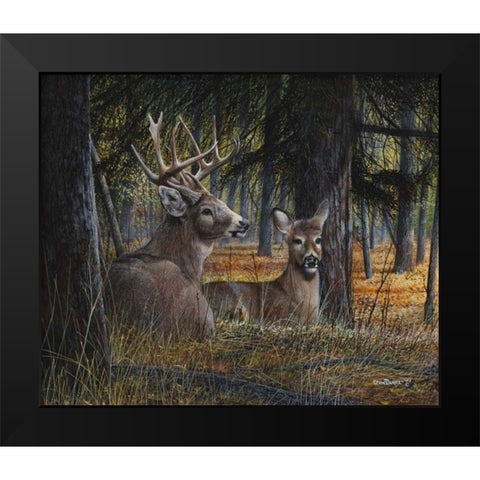 Autumn Royalty Black Modern Wood Framed Art Print by Daniel, Kevin