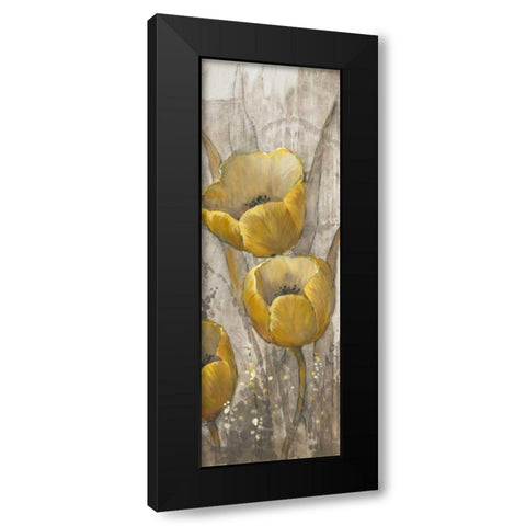 Ochre Tulips I Black Modern Wood Framed Art Print with Double Matting by OToole, Tim