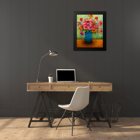 Perks of a Gardener Black Modern Wood Framed Art Print by Quin, Marabeth