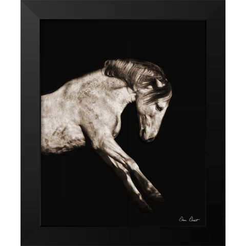 Horse Portrait IV Black Modern Wood Framed Art Print by Drost, David