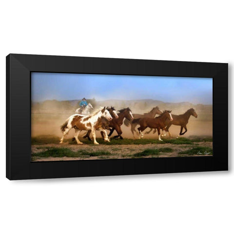 The Chase VI Black Modern Wood Framed Art Print by Drost, David