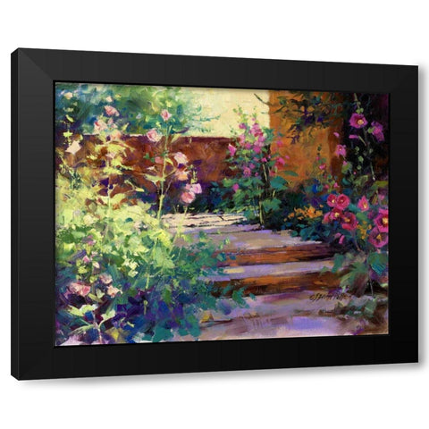 Summer Path Black Modern Wood Framed Art Print by Pollard, Julie G.