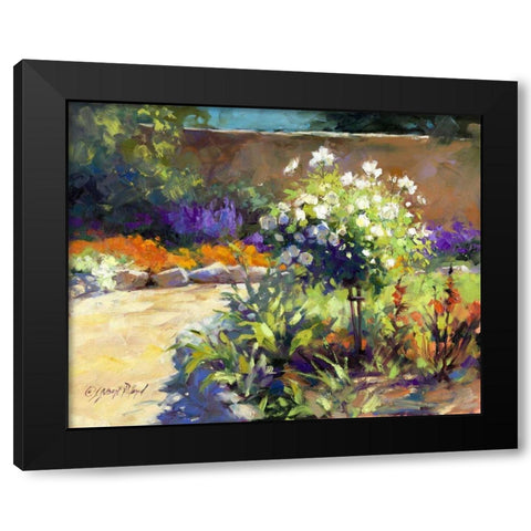 Rosa Carmela Black Modern Wood Framed Art Print with Double Matting by Pollard, Julie G.