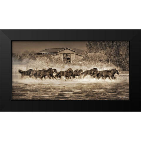 Custom A Dozen Quarters (ASH) Black Modern Wood Framed Art Print by Drost, David