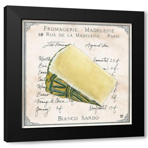 Fromages II Black Modern Wood Framed Art Print with Double Matting by Joyner, Ginny
