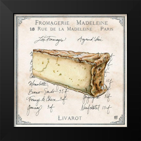 Fromages IV Black Modern Wood Framed Art Print by Joyner, Ginny