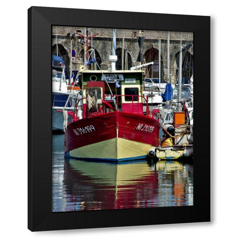Antibes Harbor I Black Modern Wood Framed Art Print by Perry, Rachel