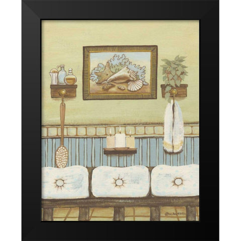 Seabreeze Bath IV Black Modern Wood Framed Art Print by Russell, Wendy