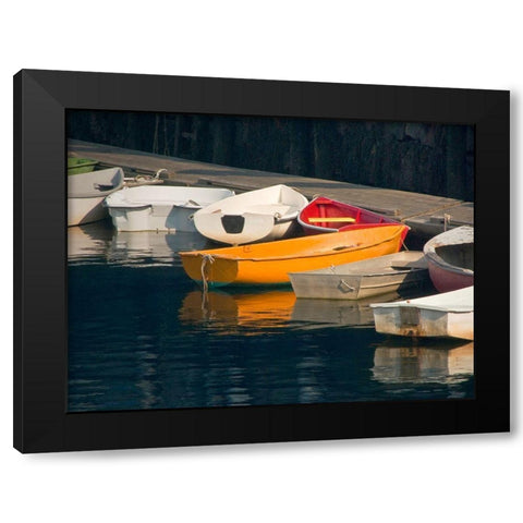 Row Boats I Black Modern Wood Framed Art Print by Perry, Rachel