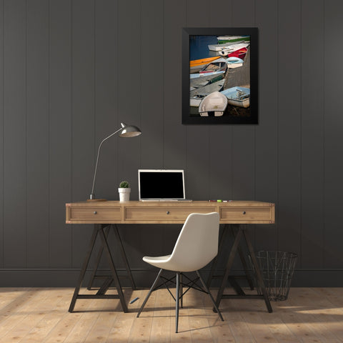 Row Boats III Black Modern Wood Framed Art Print by Perry, Rachel