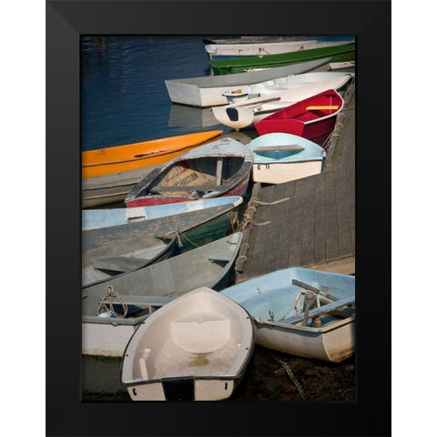 Row Boats III Black Modern Wood Framed Art Print by Perry, Rachel