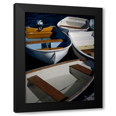 Row Boats V Black Modern Wood Framed Art Print with Double Matting by Perry, Rachel