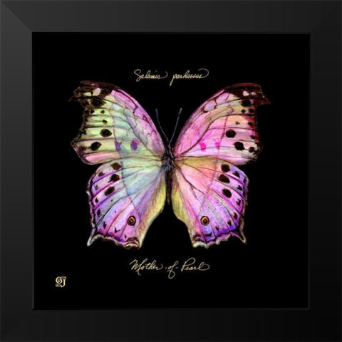 Striking Butterfly III Black Modern Wood Framed Art Print by Joyner, Ginny