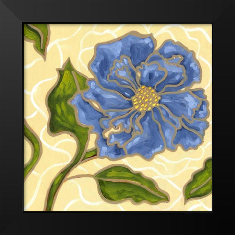 Annie Blue I Black Modern Wood Framed Art Print by Deans, Karen
