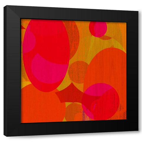 Warm Ellipses I Black Modern Wood Framed Art Print with Double Matting by Mountain, Ricki