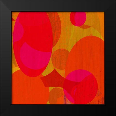 Warm Ellipses I Black Modern Wood Framed Art Print by Mountain, Ricki