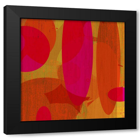 Warm Ellipses II Black Modern Wood Framed Art Print with Double Matting by Mountain, Ricki