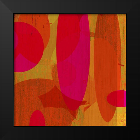 Warm Ellipses II Black Modern Wood Framed Art Print by Mountain, Ricki