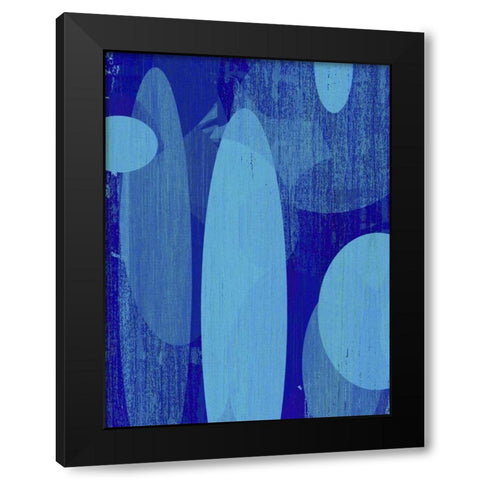 Ocean Ellipses II Black Modern Wood Framed Art Print by Mountain, Ricki