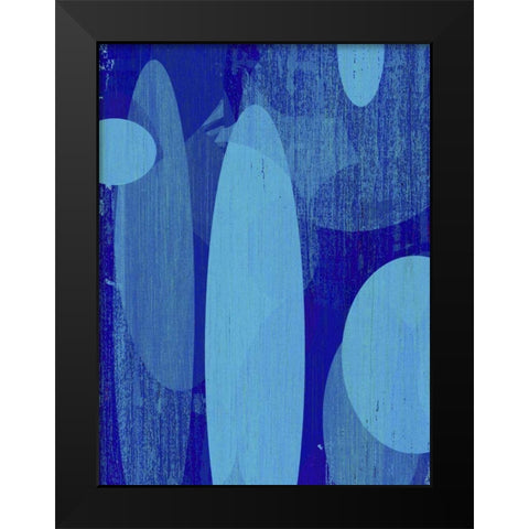 Ocean Ellipses II Black Modern Wood Framed Art Print by Mountain, Ricki
