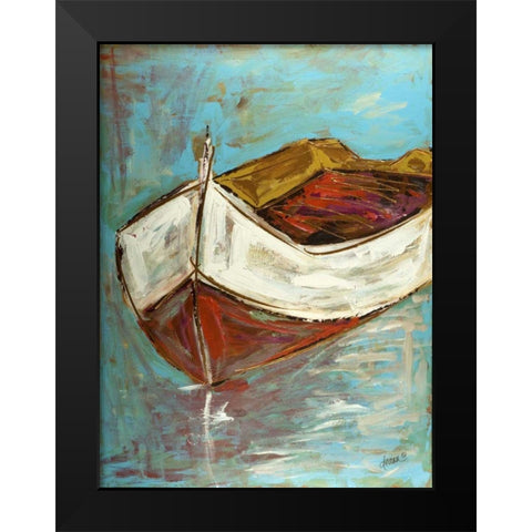 Canoe II Black Modern Wood Framed Art Print by Hebert, Deann