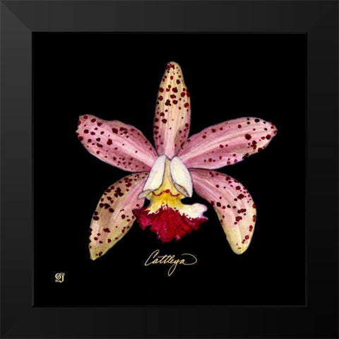 Vivid Orchid III Black Modern Wood Framed Art Print by Joyner, Ginny