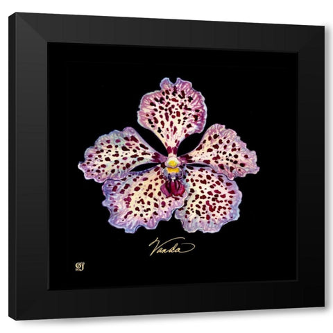 Vivid Orchid V Black Modern Wood Framed Art Print by Joyner, Ginny