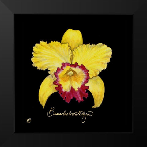 Vivid Orchid VII Black Modern Wood Framed Art Print by Joyner, Ginny