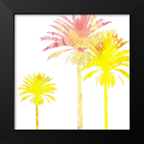 Sunny Palm I Black Modern Wood Framed Art Print by Mountain, Ricki