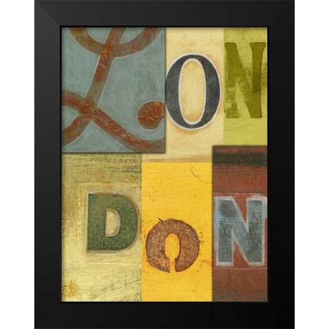 London Black Modern Wood Framed Art Print by Vision Studio