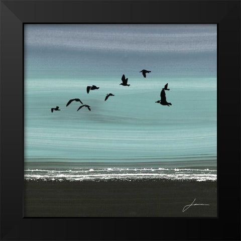 Dusky Sea II Black Modern Wood Framed Art Print by Burghardt, James