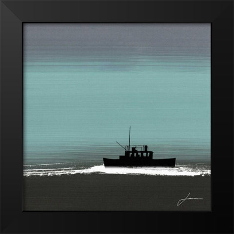 Dusky Sea III Black Modern Wood Framed Art Print by Burghardt, James
