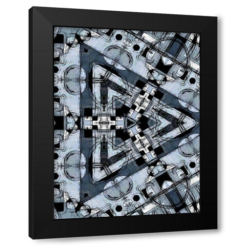 Complex I Black Modern Wood Framed Art Print with Double Matting by Burghardt, James