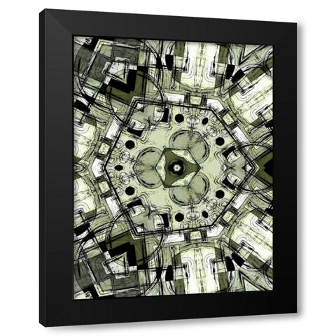 Complex II Black Modern Wood Framed Art Print with Double Matting by Burghardt, James