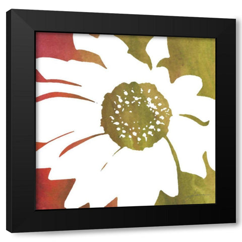 Peace Flowers IV Black Modern Wood Framed Art Print with Double Matting by Burghardt, James