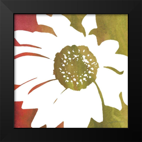 Peace Flowers IV Black Modern Wood Framed Art Print by Burghardt, James