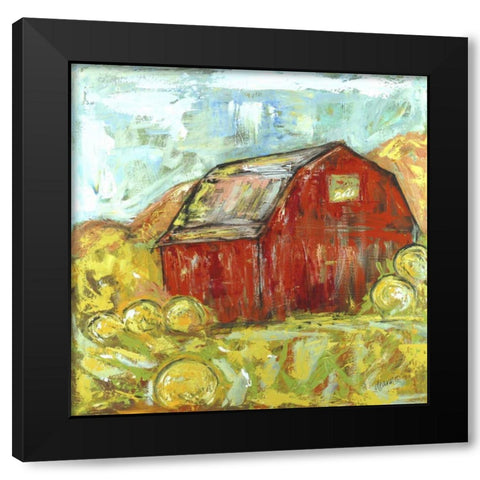 Little Red I Black Modern Wood Framed Art Print with Double Matting by Hebert, Deann