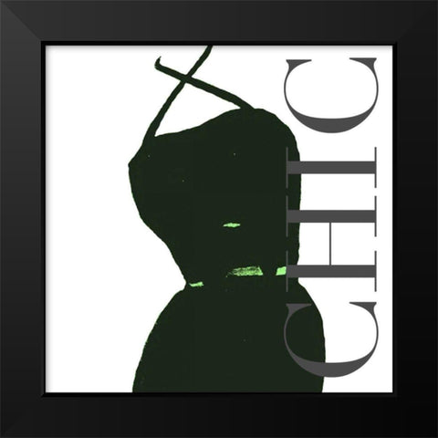 Fashion Chic Black Modern Wood Framed Art Print by Della-Piana, Elissa