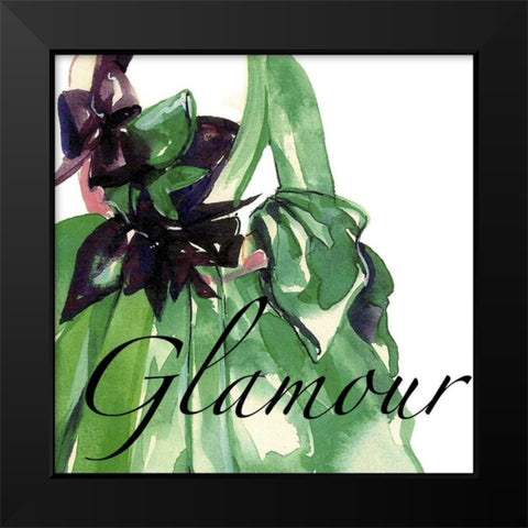 Fashion Glamour Black Modern Wood Framed Art Print by Della-Piana, Elissa