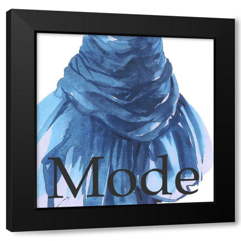 Fashion Mode Black Modern Wood Framed Art Print by Della-Piana, Elissa