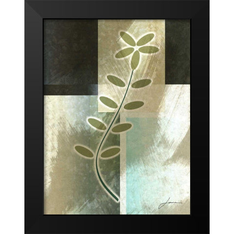 Brushed Metro Stems II Black Modern Wood Framed Art Print by Burghardt, James