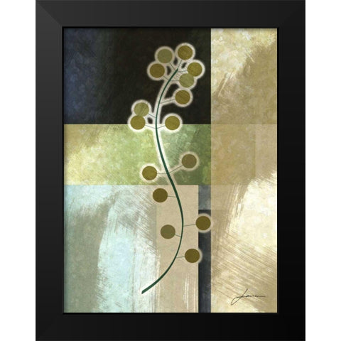 Brushed Metro Stems IV Black Modern Wood Framed Art Print by Burghardt, James